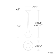 Hugo Mini Pendant dimensions