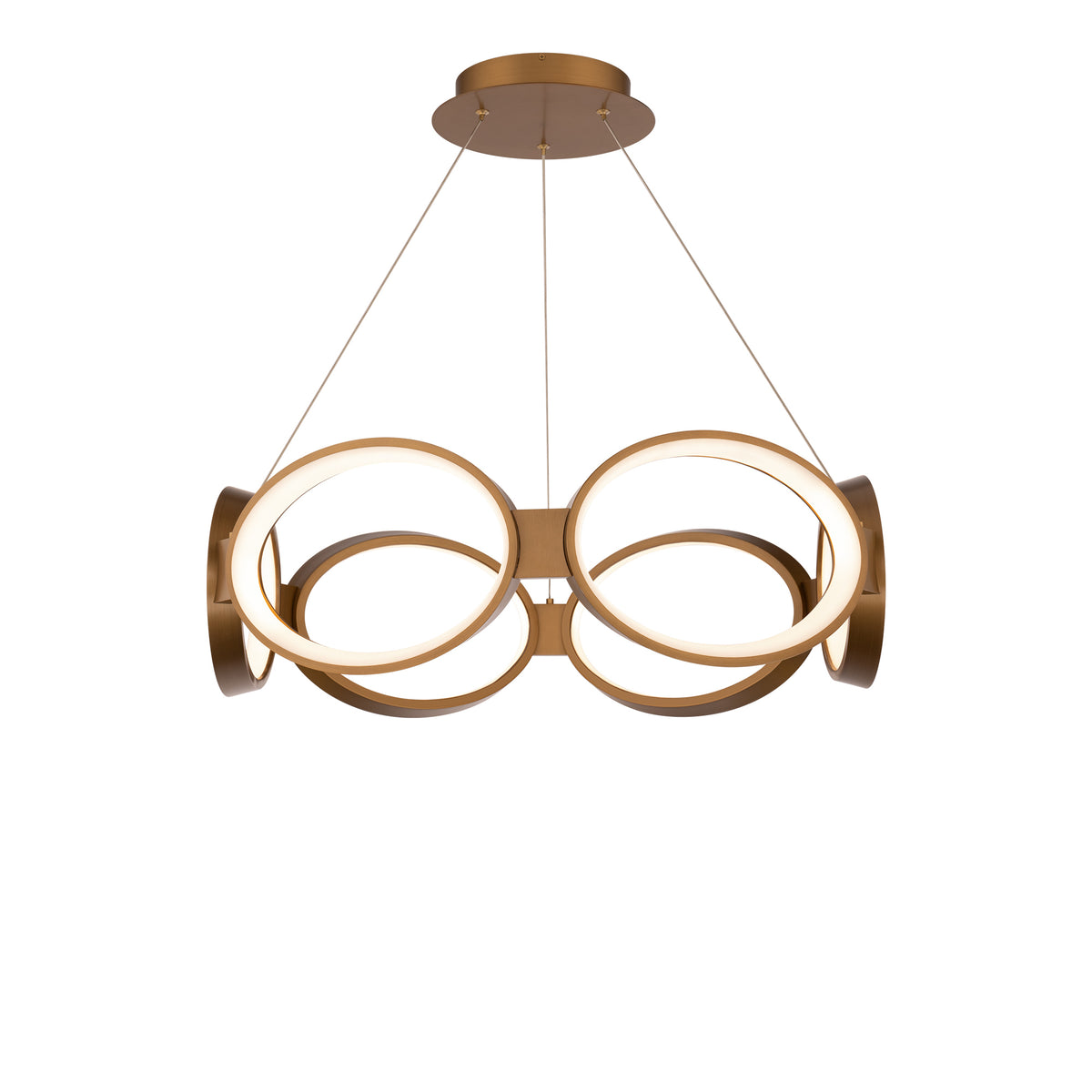 Solitaire 24in Pendant - Aged Brass