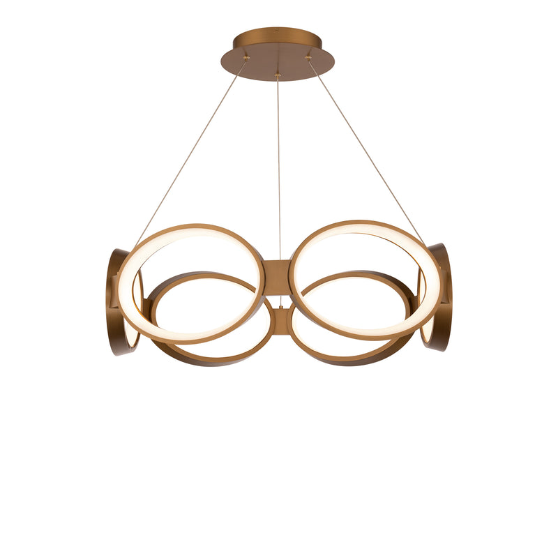 Solitaire 24in Pendant - Aged Brass