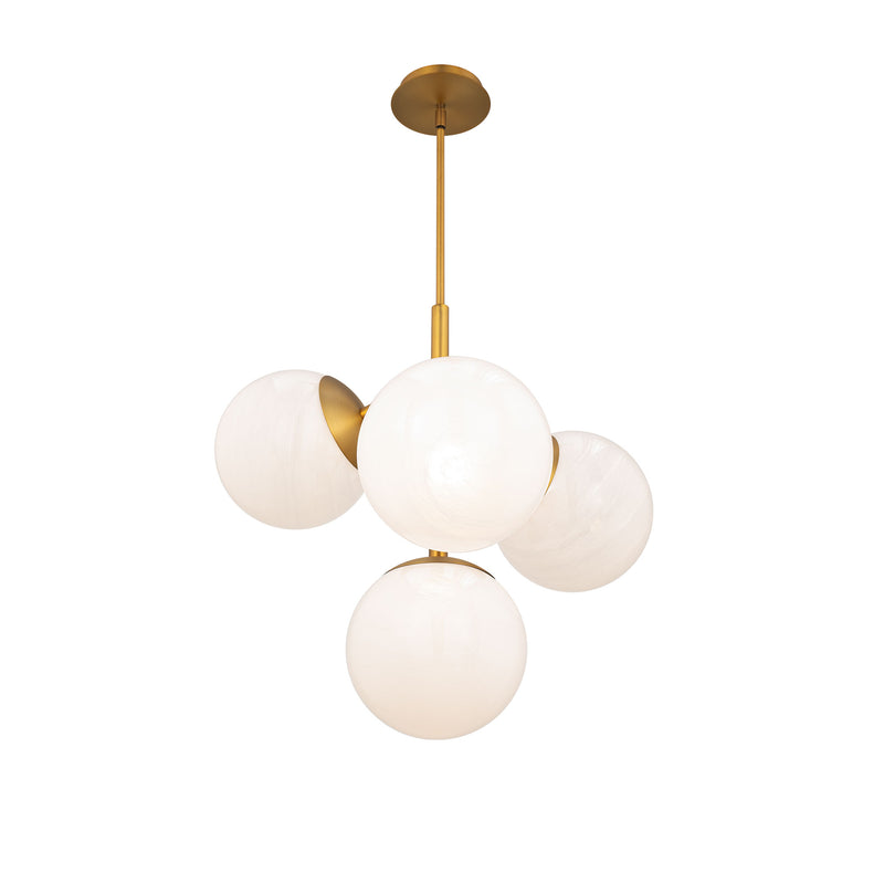 Quattro 27in Pendant - Aged Brass