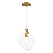 Knot 13in Mini Pendant - Aged Brass