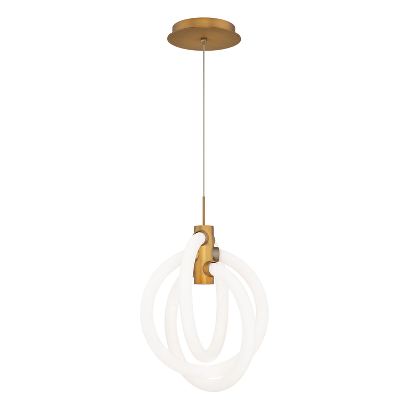 Knot 13in Mini Pendant - Aged Brass