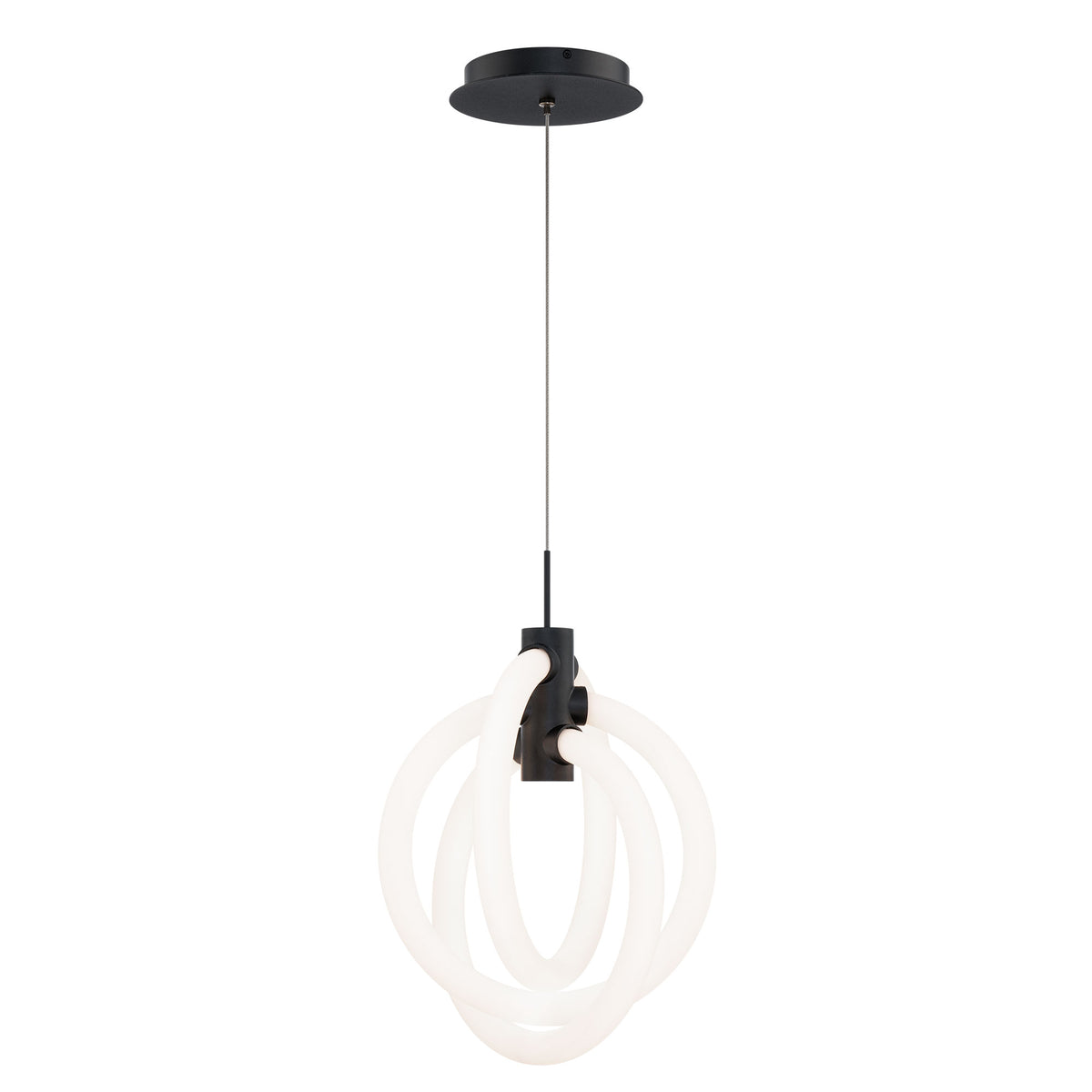 Knot 13in Mini Pendant - Black