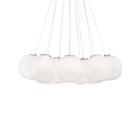 Cosmic 12 Light Rock Crystal Pendant Brushed Nickel