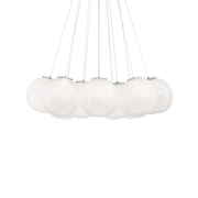 Cosmic 12 Light Rock Crystal Pendant Brushed Nickel