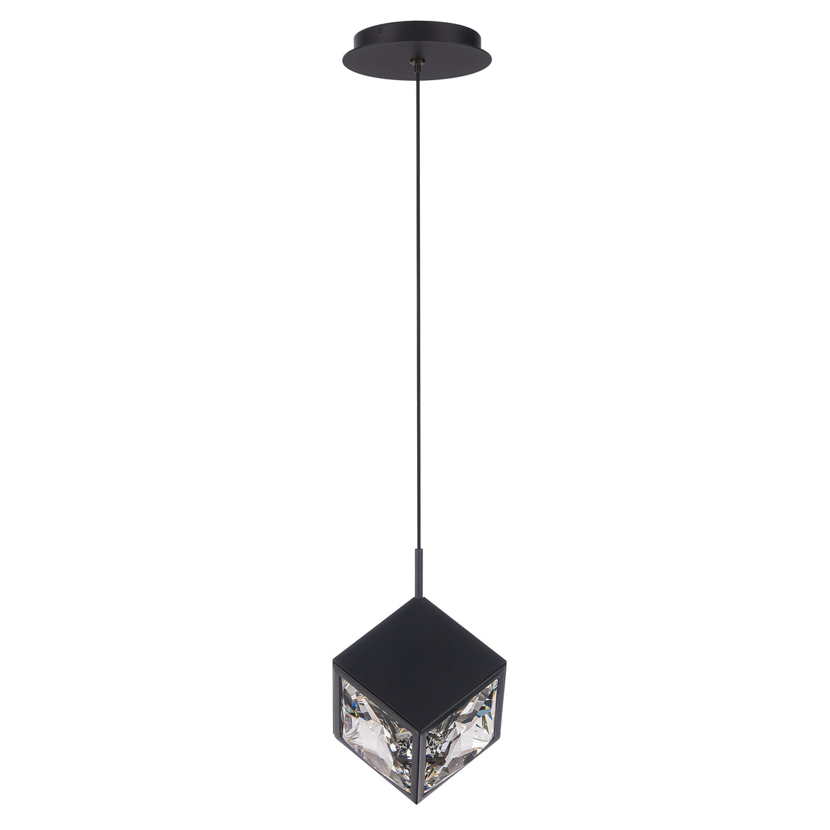 Ice Cube 8in Mini Pendant - Black