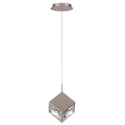 Ice Cube 8in Mini Pendant - Brushed Nickel