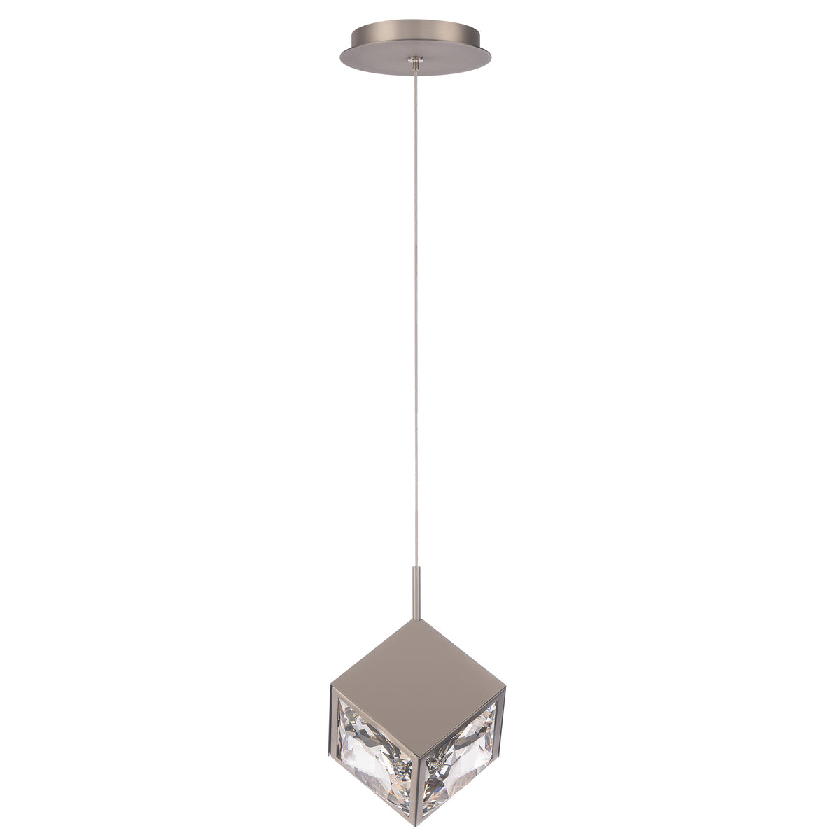 Ice Cube 8in Mini Pendant - Brushed Nickel