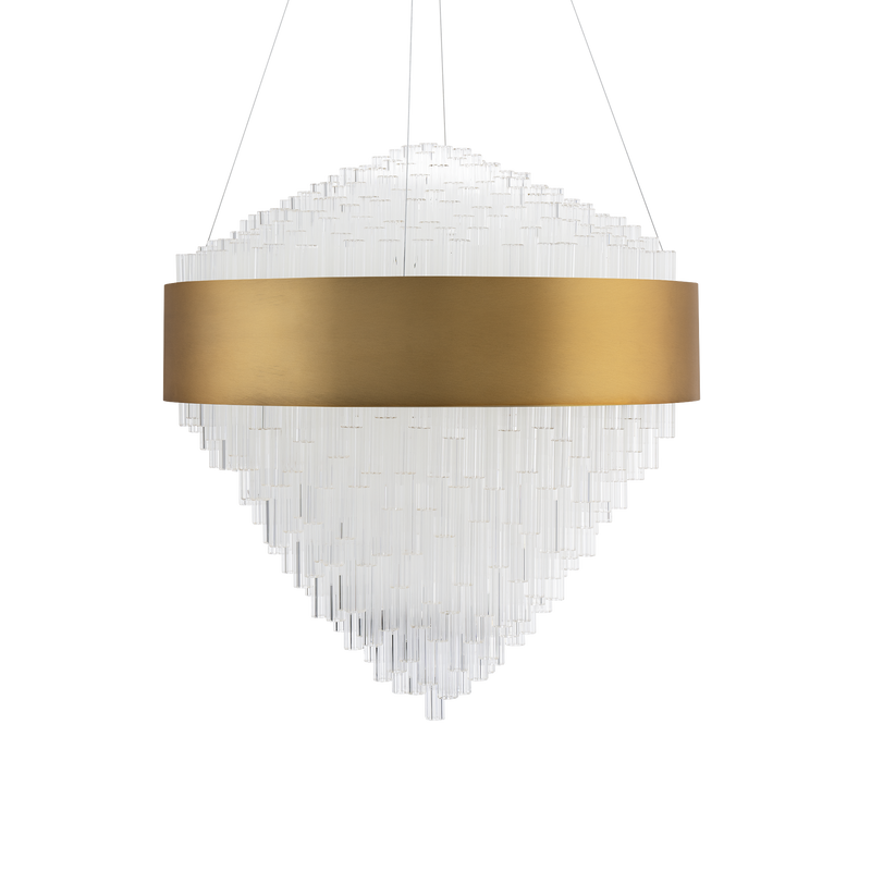 Luzerne Round Pendant - Aged Brass