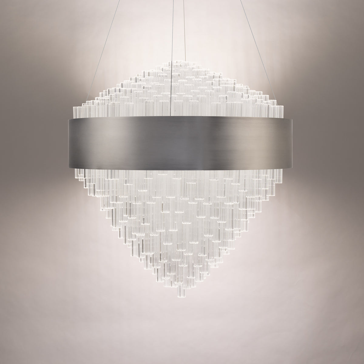 Luzerne Round Pendant - Brushed Nickel detail