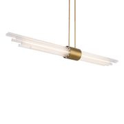 Luzerne Linear Pendant - Aged Brass detail