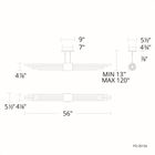 Luzerne Linear Pendant - Line Drawing