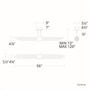 Luzerne Linear Pendant - Line Drawing
