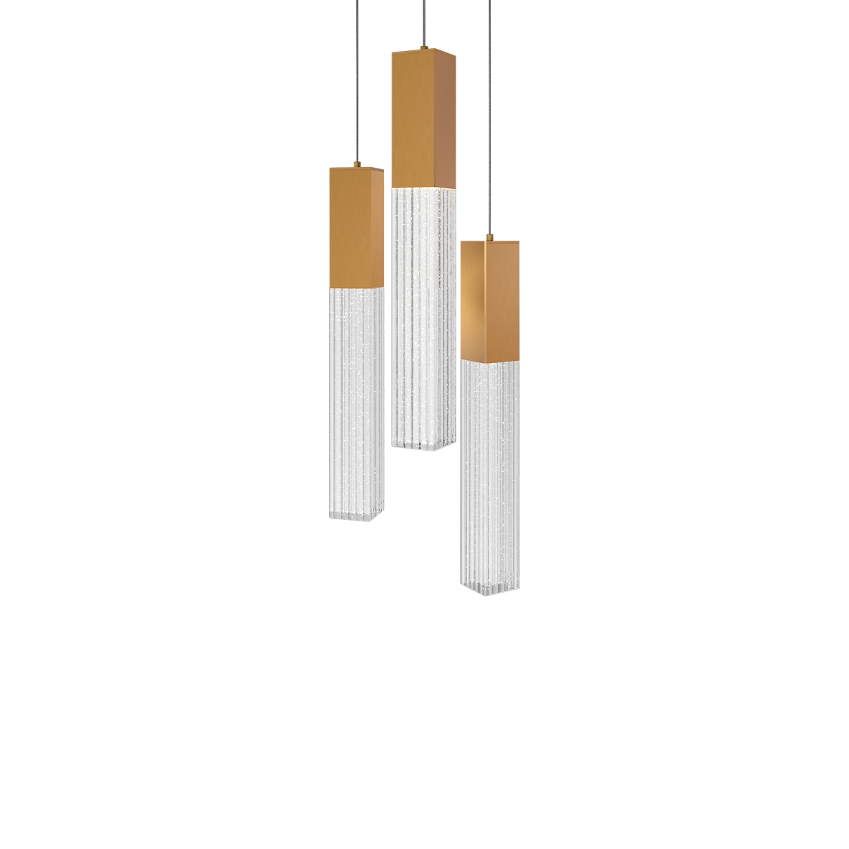 Cinema 3 Light Round Pendant Aged Brass
