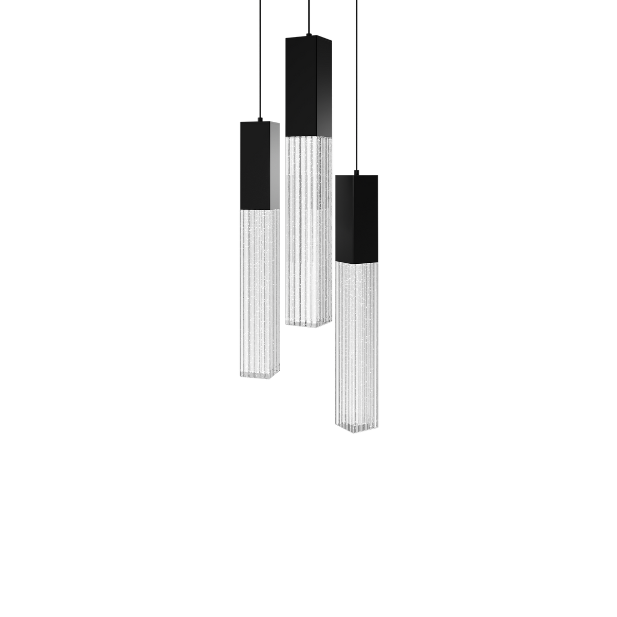 Cinema 3 Light Round Pendant Black