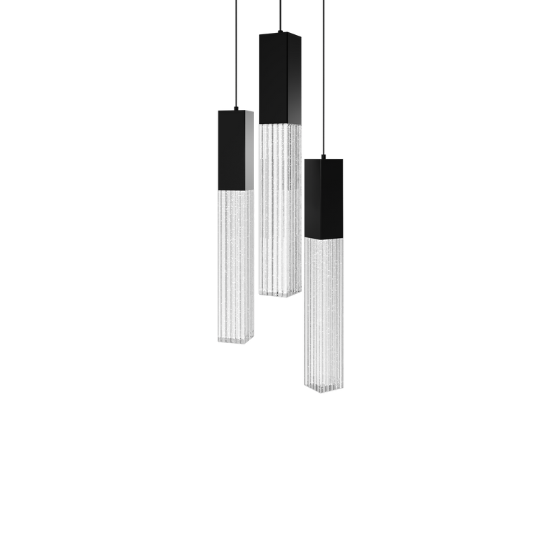 Cinema 3 Light Round Pendant Black