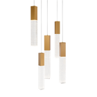 Cinema 5 Light Round Pendant Aged Brass