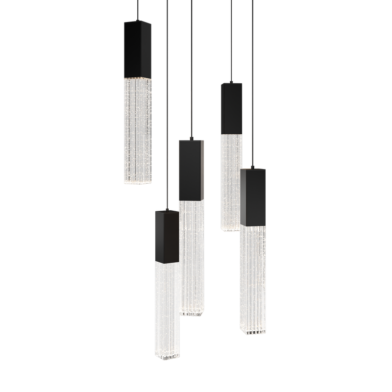 Cinema 5 Light Round Pendant Black