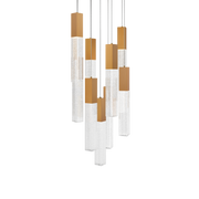 Cinema 9 Light Round Pendant Aged Brass