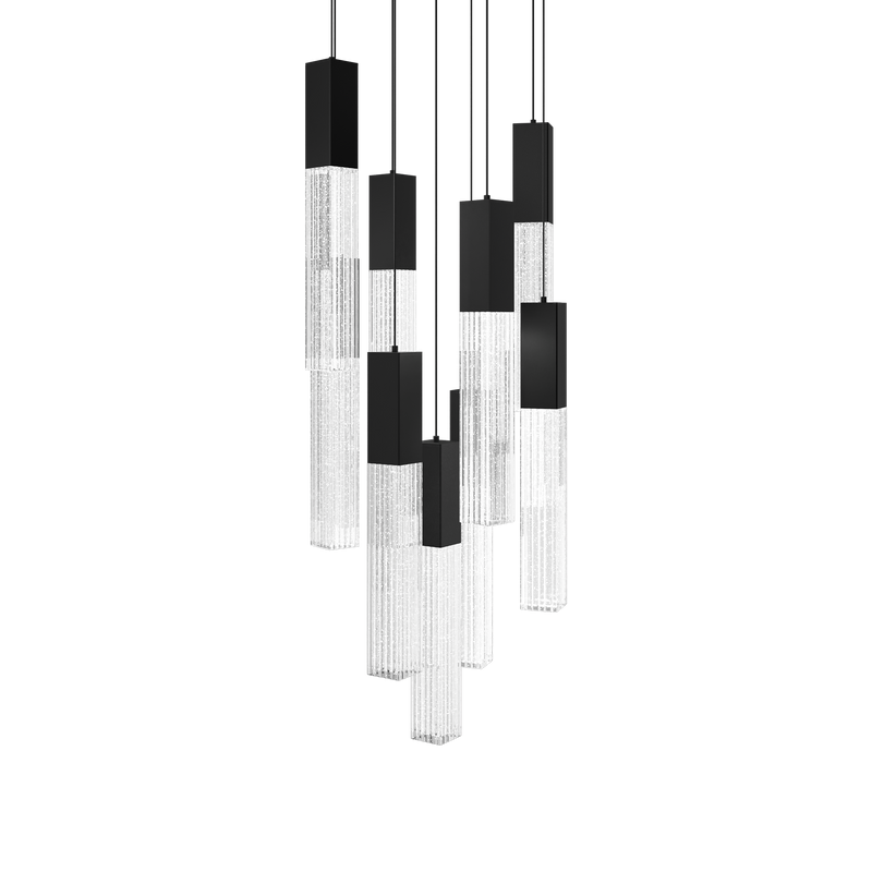 Cinema 9 Light Round Pendant Black