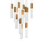 Cinema 13 Light Square Pendant Aged Brass