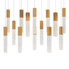 Cinema 14 Light Linear Pendant Aged Brass