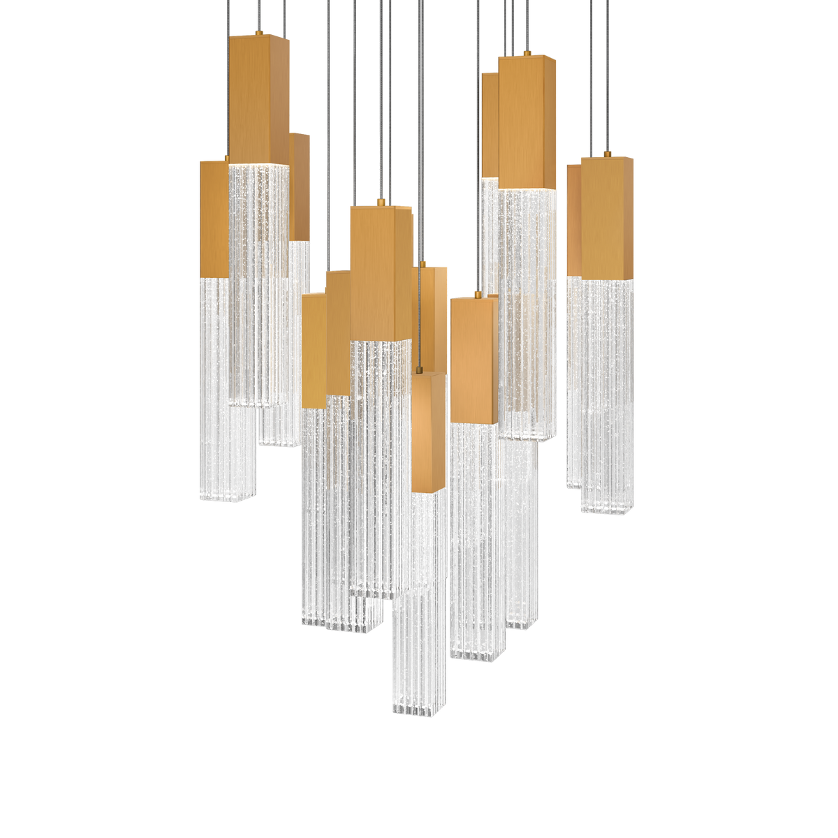 Cinema 15 Light Round Pendant Aged Brass