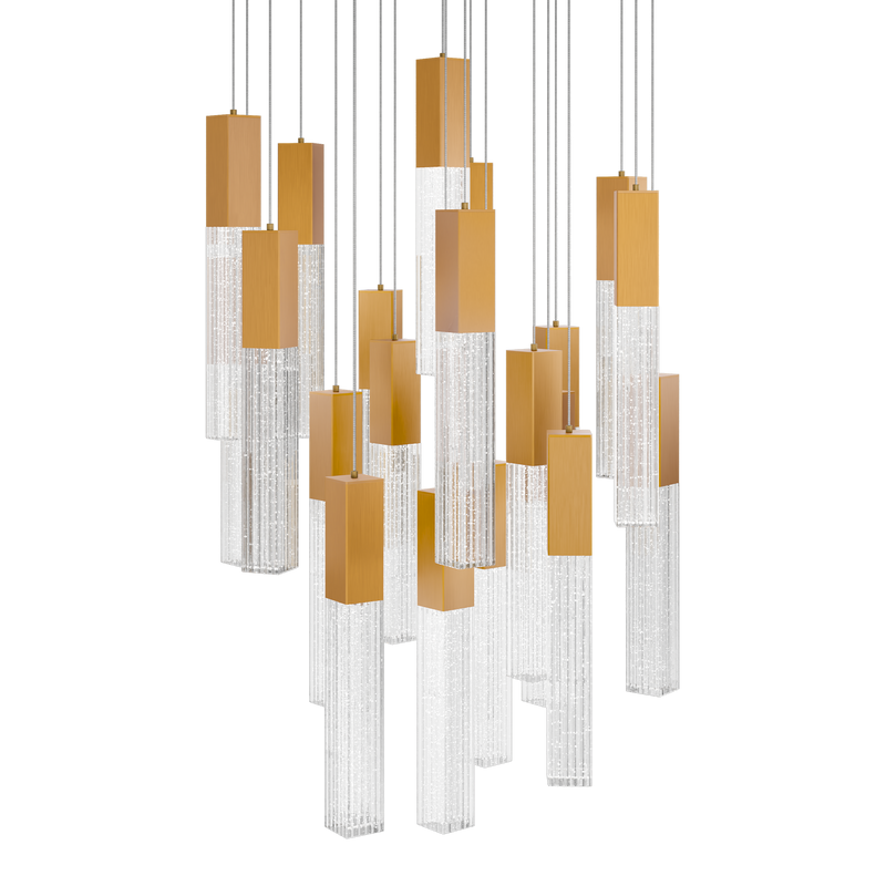 Cinema 21 Light Round Pendant Aged Brass