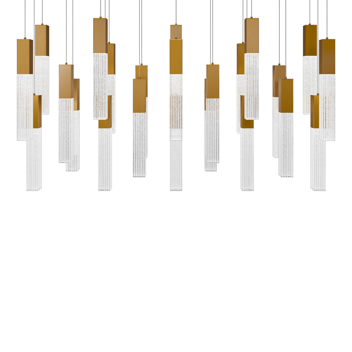 Cinema 23 Light Linear Pendant Aged Brass