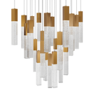 Cinema 25 Light Square Pendant Aged Brass