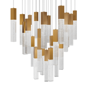 Cinema 25 Light Square Pendant Aged Brass