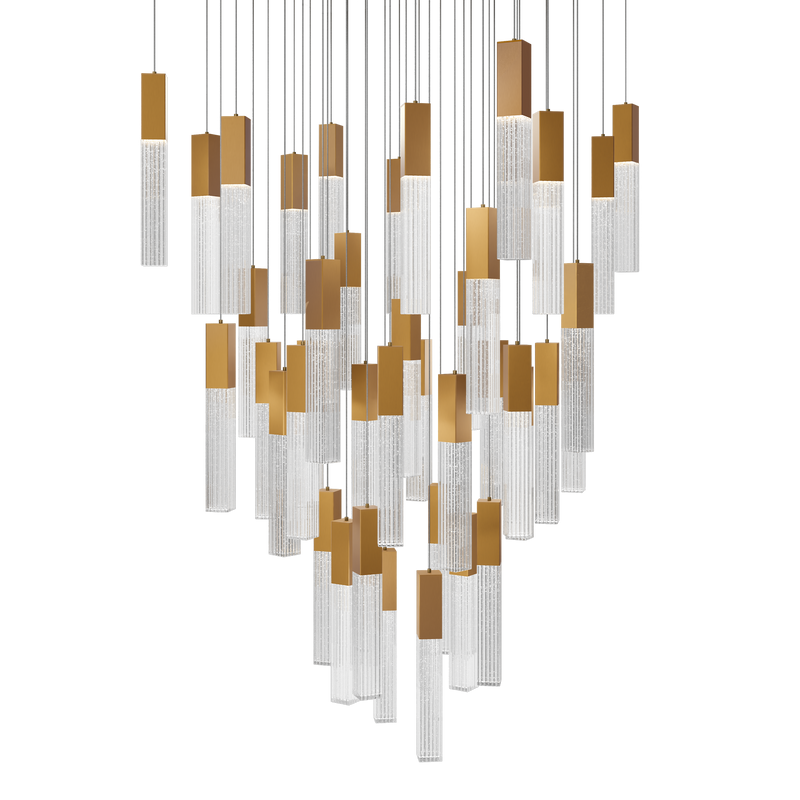 Cinema 41 Light Square Pendant Aged Brass