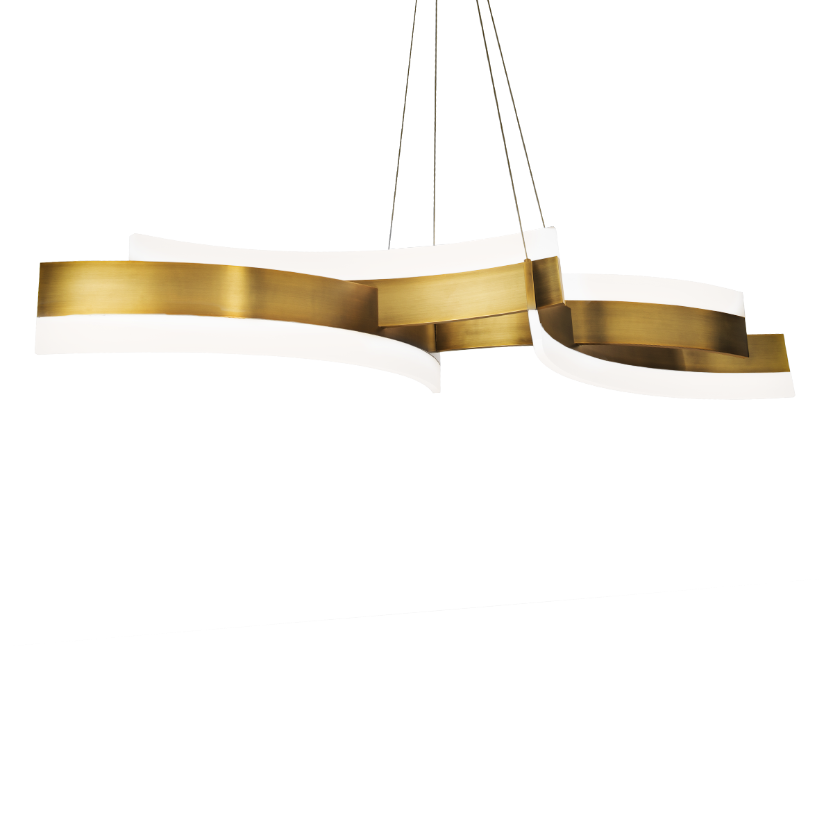 Arcs Linear Pendant - Aged Brass
