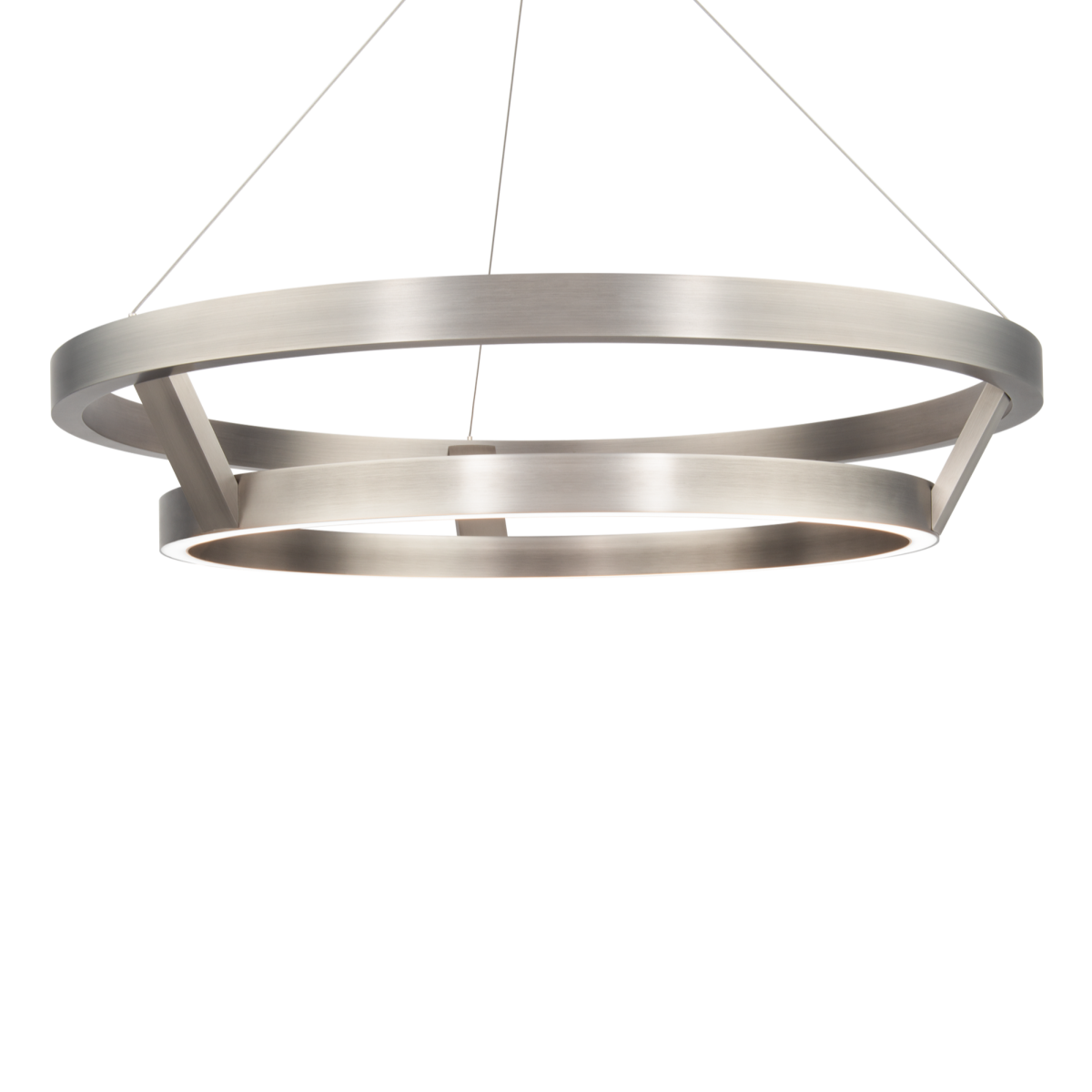 Imperial Round Pendant Brushed Nickel