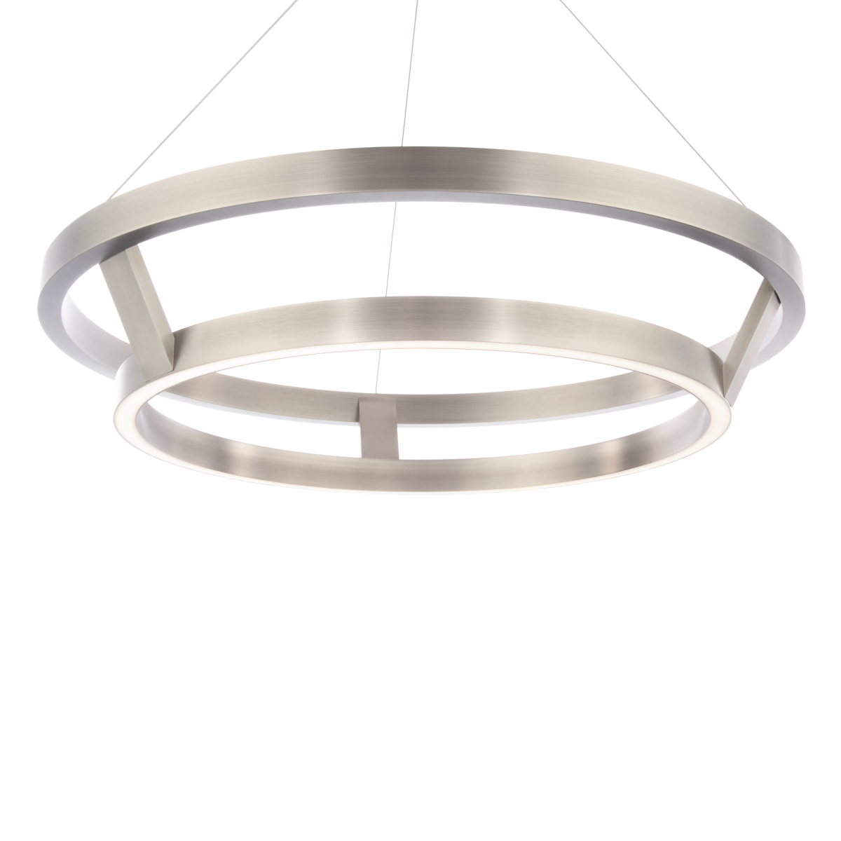 Imperial Round Pendant Brushed Nickel