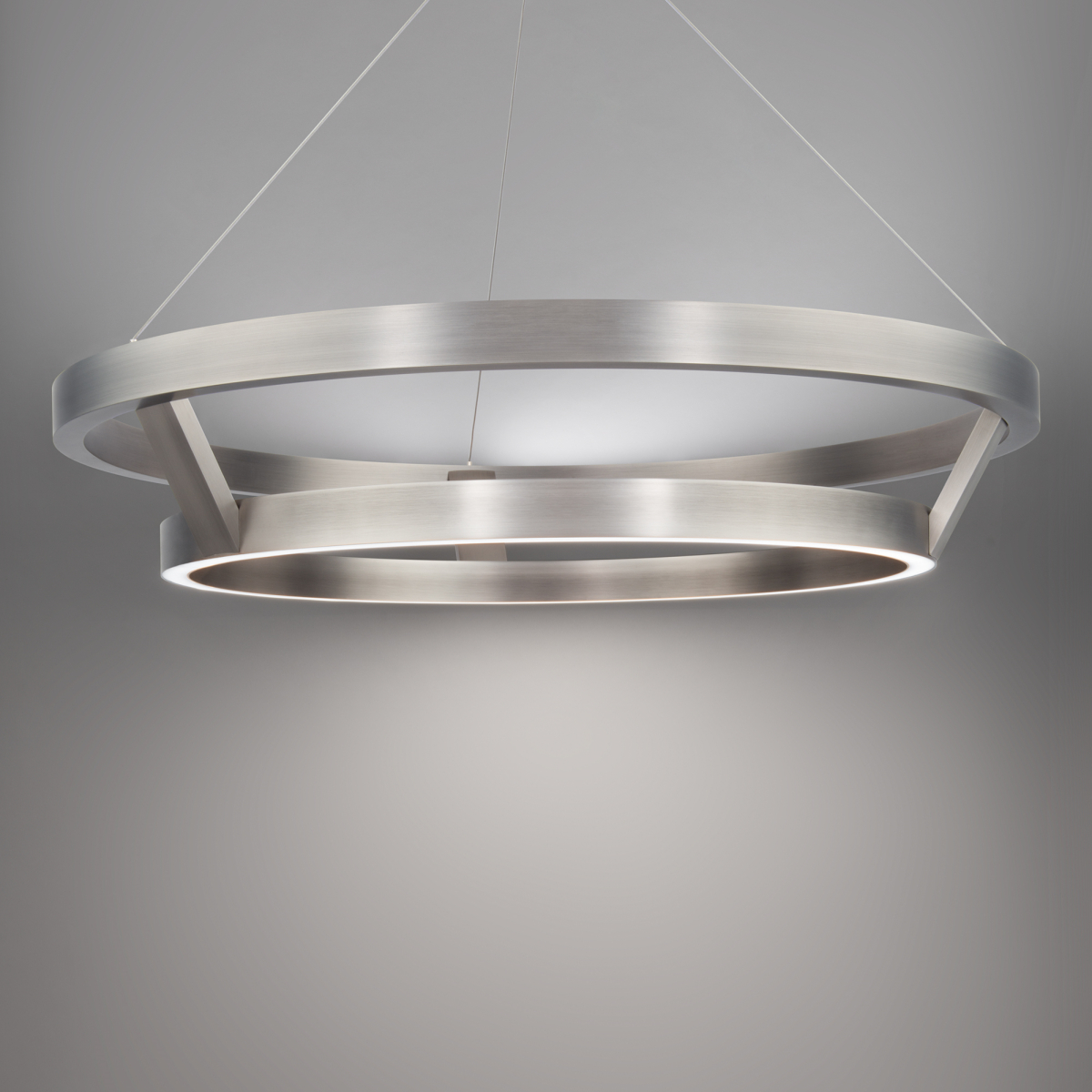 Imperial Round Pendant Brushed Nickel
