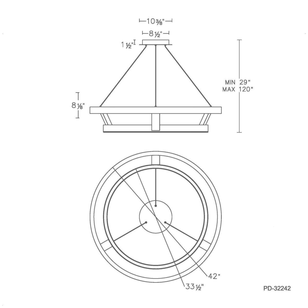 Imperial Round Pendant dimensions