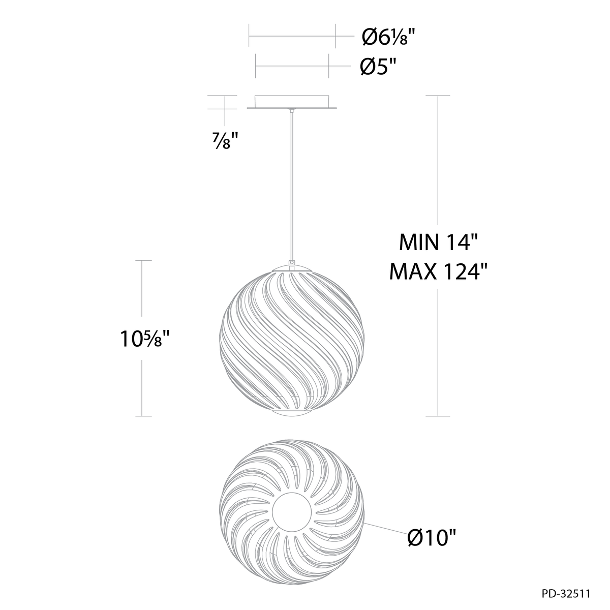 Swirly Mini Pendant