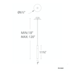 Magic 1 Light Round Mini Pendant - Line Drawing