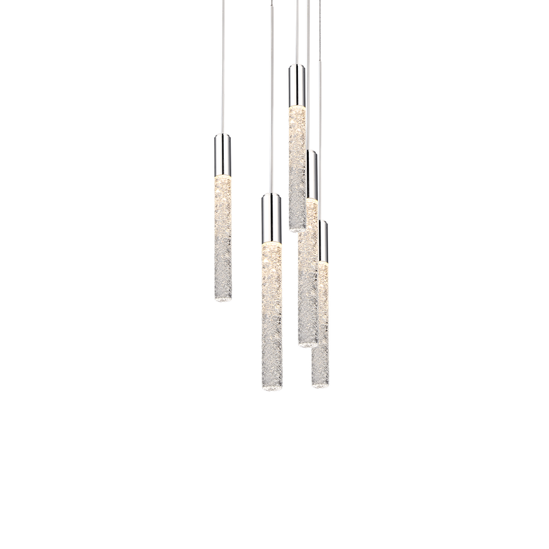 Magic 5 Light Round Pendant - Polished Nickel