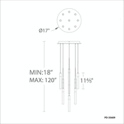 Magic 9 Light Round Pendant - Line Drawing