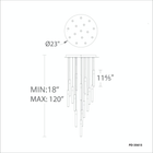 Magic 15 Light Round Pendant - Line Drawing