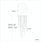 Magic 21 Light Round Pendant - Line Drawing