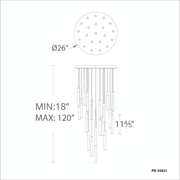 Magic 21 Light Round Pendant - Line Drawing