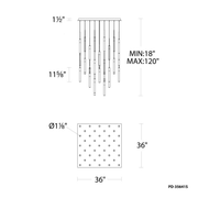 Magic 41LGT Square Multilight Pendant line drawing