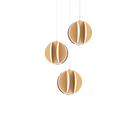 Carillion 3 Light Round Pendant - Aged Brass