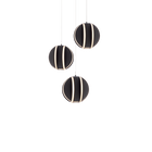 Carillion 3 Light Round Pendant - Black