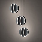 Carillion 3 Light Round Pendant - Black Lifestyle