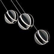 Carillion 3 Light Round Pendant - Black Lifestyle 2