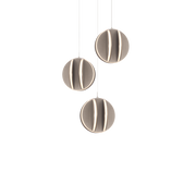 Carillion 3 Light Round Pendant - Brushed Nickel